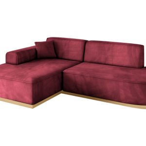 Narożnik lewostronny bez funkcji spania IREA-L1-v2 232x165x80 Bordowy 753334