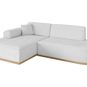 Narożnik lewostronny bez funkcji spania IREA-L1-v2 232x165x80 cm Biały 753409