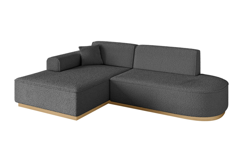 Narożnik lewostronny bez funkcji spania IREA-L1-v2 232x165x80 cm Szary 753234
