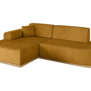 Narożnik lewostronny bez funkcji spania IREA-L1-v2 232x165x80 cm Żółty 753289