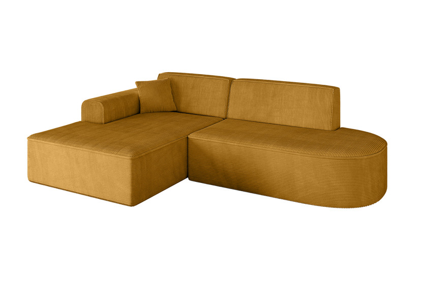 Narożnik lewostronny bez funkcji spania IREA-L1-v3 232x165x77 cm Żółty 753482
