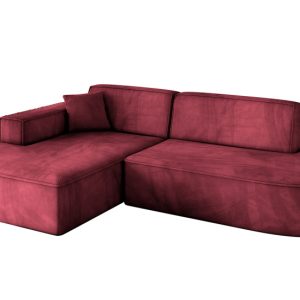 Narożnik lewostronny bez funkcji spania IREA-L1-v4 232x165x77 Bordowy 775306 Narożnik lewostronny bez funkcji spania IREA-L1-v4 232x165x77 Bordowy 775306