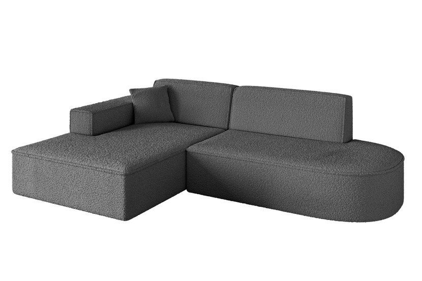 Narożnik lewostronny bez funkcji spania IREA-L1-v4 232x165x77 cm Szary 775410