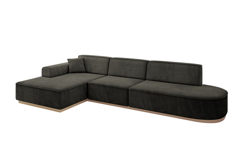 Narożnik lewostronny bez funkcji spania IREA-L2 327x165x80 Czarny 753464