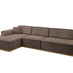 Narożnik lewostronny bez funkcji spania IREA-L2-v2 327x165x80 Brązowy 753391