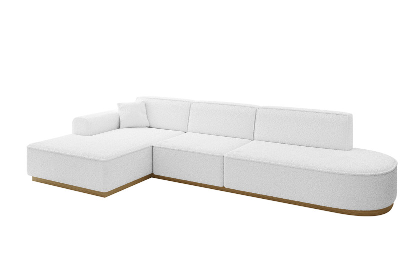 Narożnik lewostronny bez funkcji spania IREA-L2-v2 327x165x80 cm Biały 753338