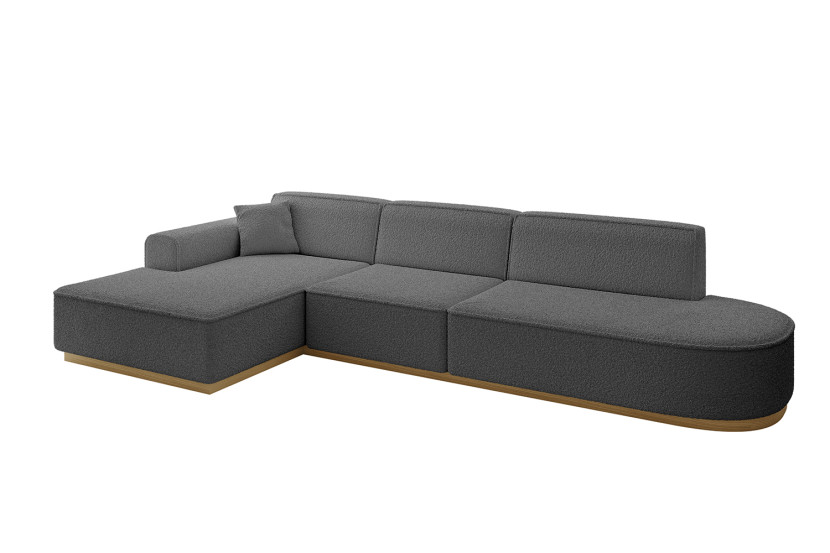 Narożnik lewostronny bez funkcji spania IREA-L2-v2 327x165x80 cm Szary 753408