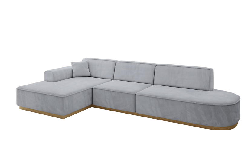 Narożnik lewostronny bez funkcji spania IREA-L2-v2 327x165x80 cm Szary 753491