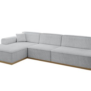 Narożnik lewostronny bez funkcji spania IREA-L2-v2 327x165x80 cm Szary 753262