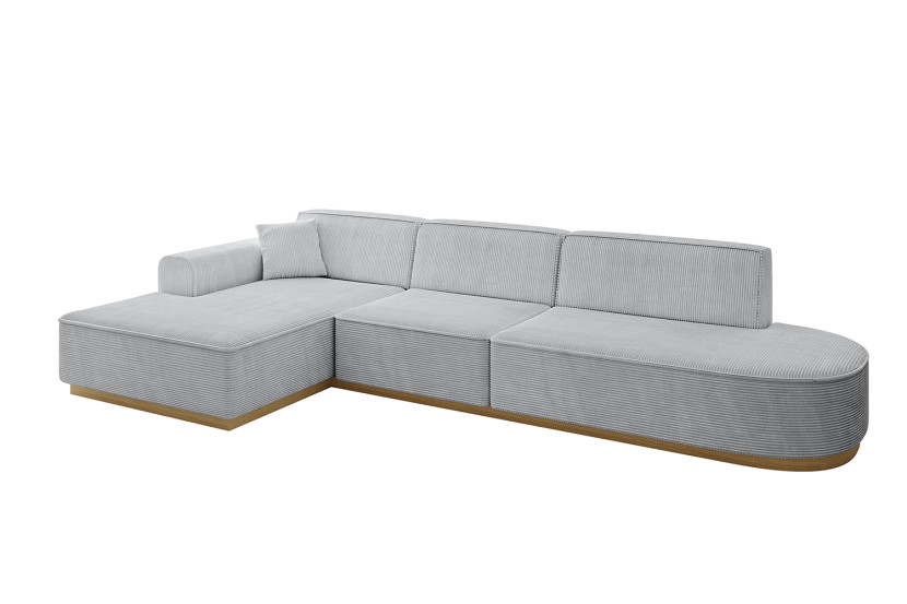 Narożnik lewostronny bez funkcji spania IREA-L2-v2 327x165x80 cm Szary 753262