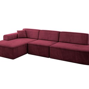 Narożnik lewostronny bez funkcji spania IREA-L2-v3 327x165x77 Bordowy 753481 Narożnik lewostronny bez funkcji spania IREA-L2-v3 327x165x77 Bordowy 753481