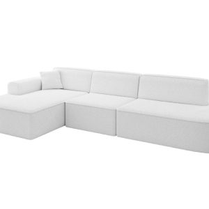 Narożnik lewostronny bez funkcji spania IREA-L2-v3 327x165x77 cm Biały 753492 Narożnik lewostronny bez funkcji spania IREA-L2-v3 327x165x77 cm Biały 753492