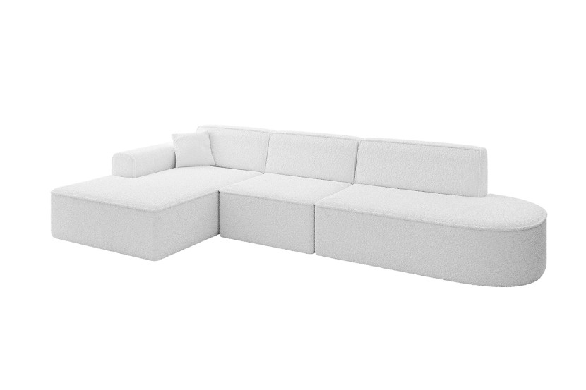Narożnik lewostronny bez funkcji spania IREA-L2-v3 327x165x77 cm Biały 753492
