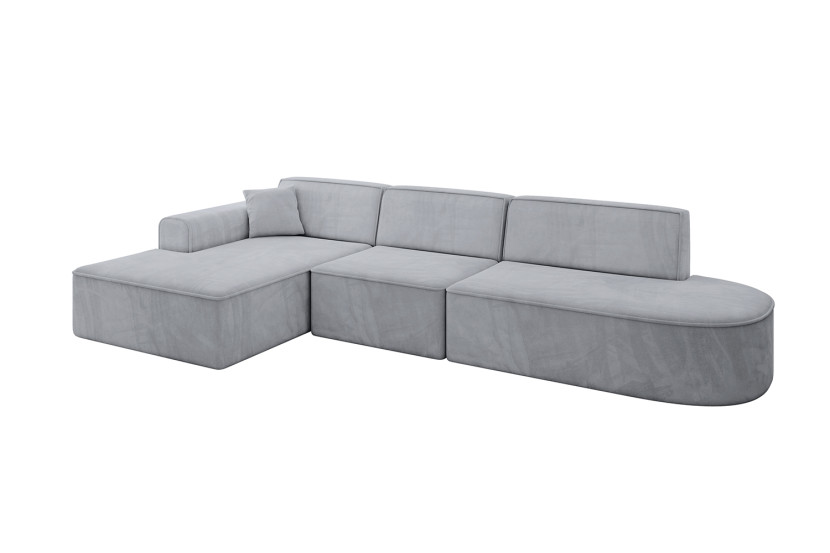 Narożnik lewostronny bez funkcji spania IREA-L2-v3 327x165x77 cm Szary 753397