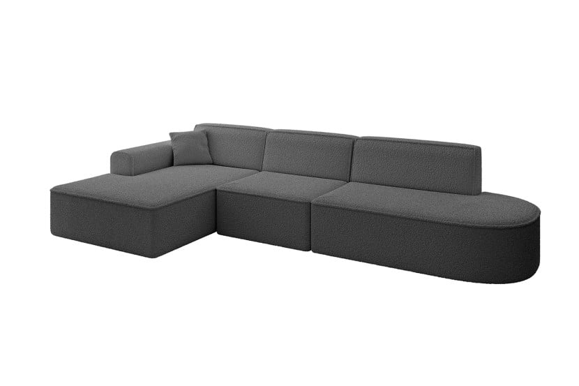 Narożnik lewostronny bez funkcji spania IREA-L2-v3 327x165x77 cm Szary 753447