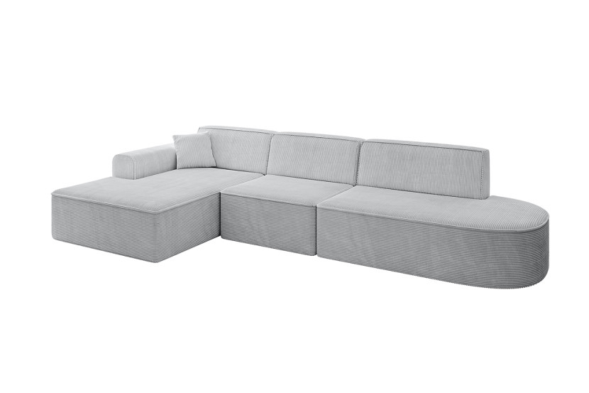 Narożnik lewostronny bez funkcji spania IREA-L2-v3 327x165x77 cm Szary 753251
