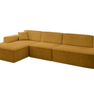 Narożnik lewostronny bez funkcji spania IREA-L2-v3 327x165x77 cm Żółty 753286 Narożnik lewostronny bez funkcji spania IREA-L2-v3 327x165x77 cm Żółty 753286