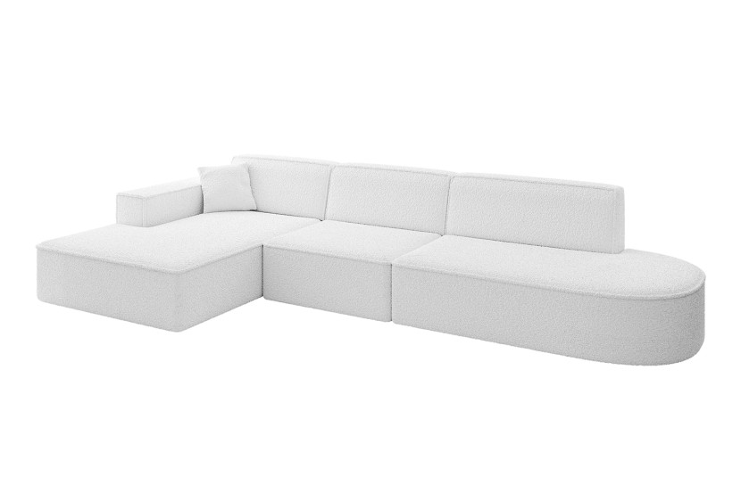 Narożnik lewostronny bez funkcji spania IREA-L2-v4 327x165x77 cm Biały 775295