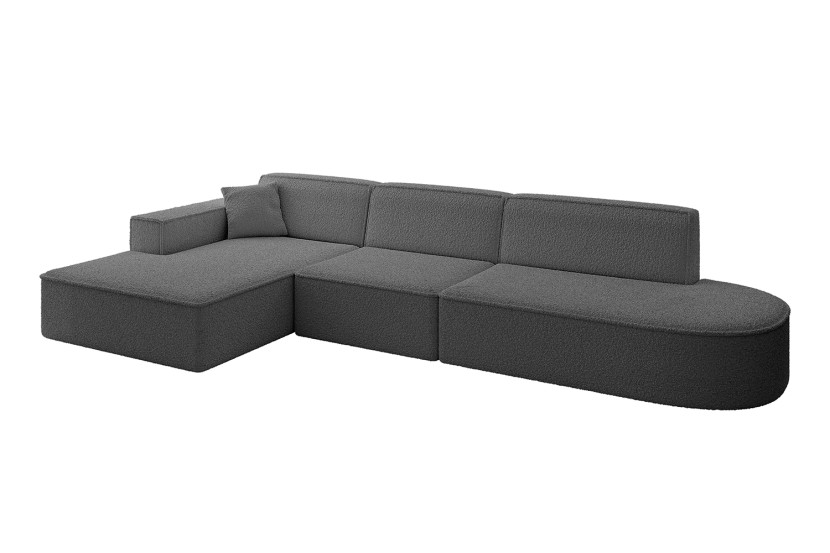 Narożnik lewostronny bez funkcji spania IREA-L2-v4 327x165x77 cm Szary 775374