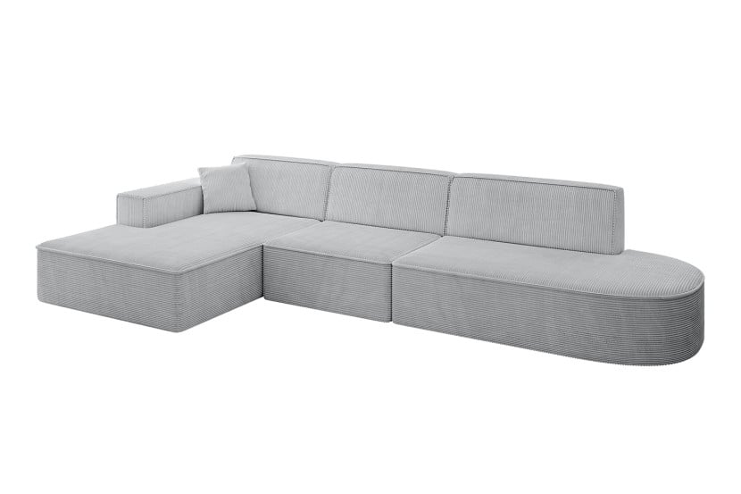 Narożnik lewostronny bez funkcji spania IREA-L2-v4 327x165x77 cm Szary 775402