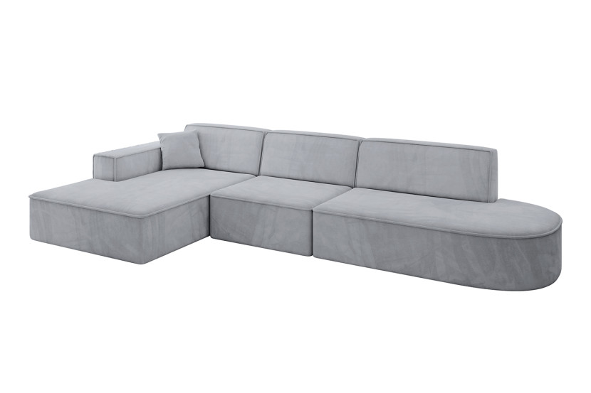 Narożnik lewostronny bez funkcji spania IREA-L2-v4 327x165x77 cm Szary 775298