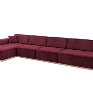 Narożnik lewostronny bez funkcji spania IREA-L3 412x165x80 Bordowy 755530 Narożnik lewostronny bez funkcji spania IREA-L3 412x165x80 Bordowy 755530