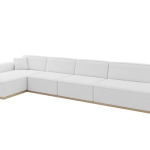 Narożnik lewostronny bez funkcji spania IREA-L3 412x165x80 cm Biały 755536 Narożnik lewostronny bez funkcji spania IREA-L3 412x165x80 cm Biały 755536