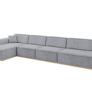 Narożnik lewostronny bez funkcji spania IREA-L3 412x165x80 cm Szary 755554 Narożnik lewostronny bez funkcji spania IREA-L3 412x165x80 cm Szary 755554