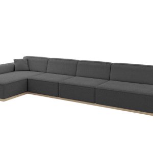 Narożnik lewostronny bez funkcji spania IREA-L3 412x165x80 cm Szary 755502 Narożnik lewostronny bez funkcji spania IREA-L3 412x165x80 cm Szary 755502