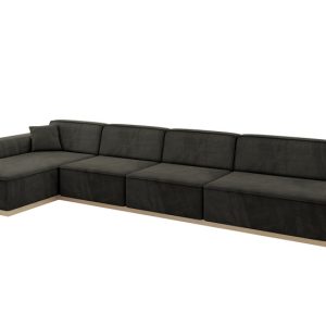 Narożnik lewostronny bez funkcji spania IREA-L3 412x165x80 Czarny 755624 Narożnik lewostronny bez funkcji spania IREA-L3 412x165x80 Czarny 755624