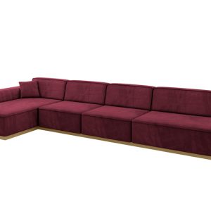 Narożnik lewostronny bez funkcji spania IREA-L3-v2 412x165x80 Bordowy 755551 Narożnik lewostronny bez funkcji spania IREA-L3-v2 412x165x80 Bordowy 755551