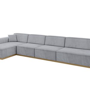 Narożnik lewostronny bez funkcji spania IREA-L3-v2 412x165x80 cm Szary 755613 Narożnik lewostronny bez funkcji spania IREA-L3-v2 412x165x80 cm Szary 755613