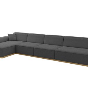 Narożnik lewostronny bez funkcji spania IREA-L3-v2 412x165x80 cm Szary 755514 Narożnik lewostronny bez funkcji spania IREA-L3-v2 412x165x80 cm Szary 755514
