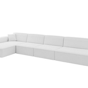 Narożnik lewostronny bez funkcji spania IREA-L3-v4 412x165x77 cm Biały 775387 Narożnik lewostronny bez funkcji spania IREA-L3-v4 412x165x77 cm Biały 775387