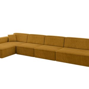Narożnik lewostronny bez funkcji spania IREA-L3-v4 412x165x77 cm Żółty 775388 Narożnik lewostronny bez funkcji spania IREA-L3-v4 412x165x77 cm Żółty 775388