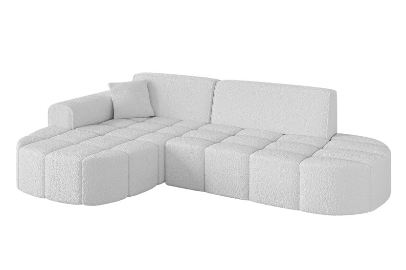 Narożnik lewostronny bez funkcji spania LIVO-L1 - 252x173x79,5 cm Biały 796064