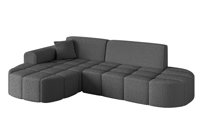Narożnik lewostronny bez funkcji spania LIVO-L1 - 252x173x79,5 cm Szary 796048