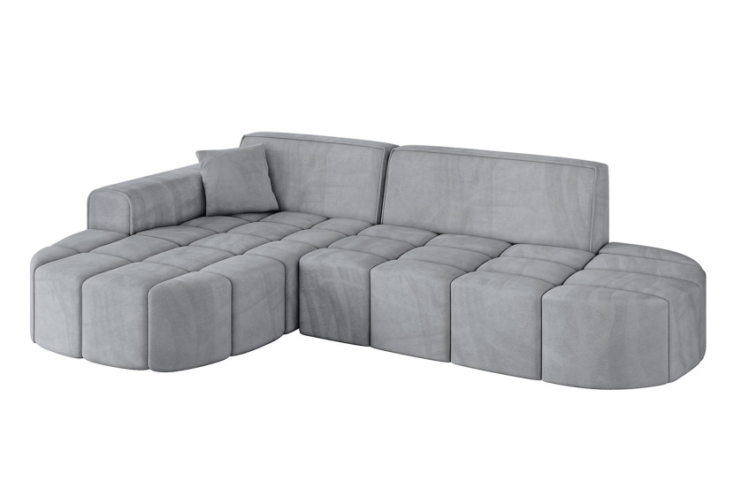 Narożnik lewostronny bez funkcji spania LIVO-L1 - 252x173x79,5 cm Szary 796110