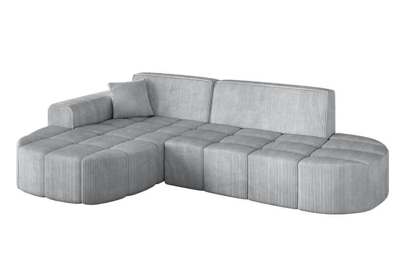 Narożnik lewostronny bez funkcji spania LIVO-L1 - 252x173x79,5 cm Szary 795957