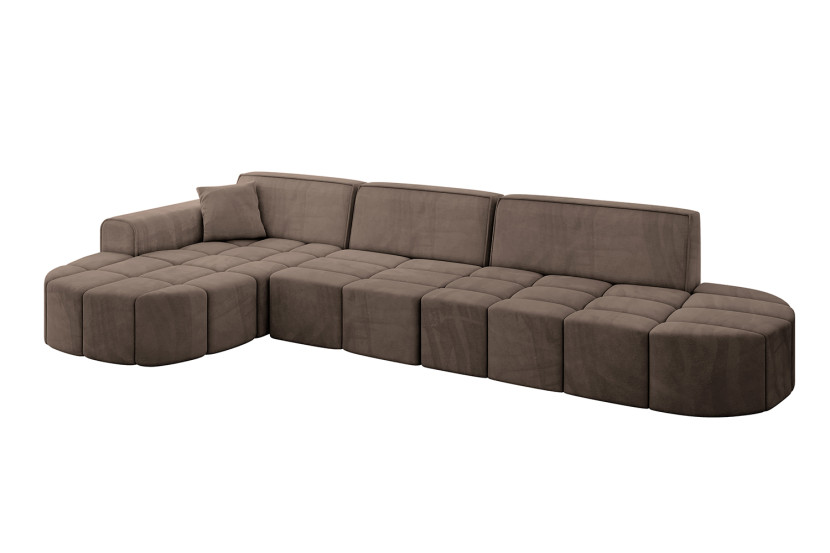 Narożnik lewostronny bez funkcji spania LIVO-L2 - 337x173x79,5 Brązowy 796029