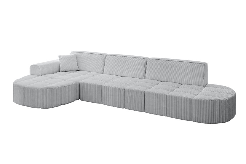 Narożnik lewostronny bez funkcji spania LIVO-L2 - 337x173x79,5 cm Szary 796052