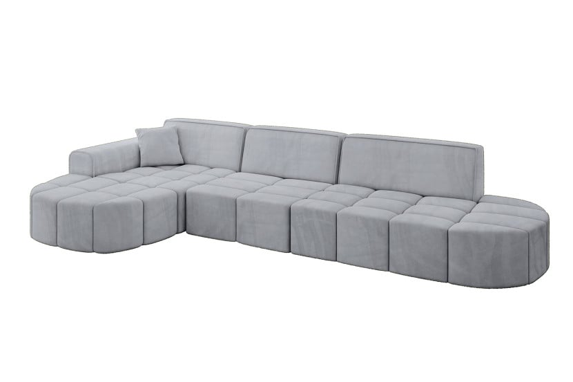 Narożnik lewostronny bez funkcji spania LIVO-L2 - 337x173x79,5 cm Szary 796075