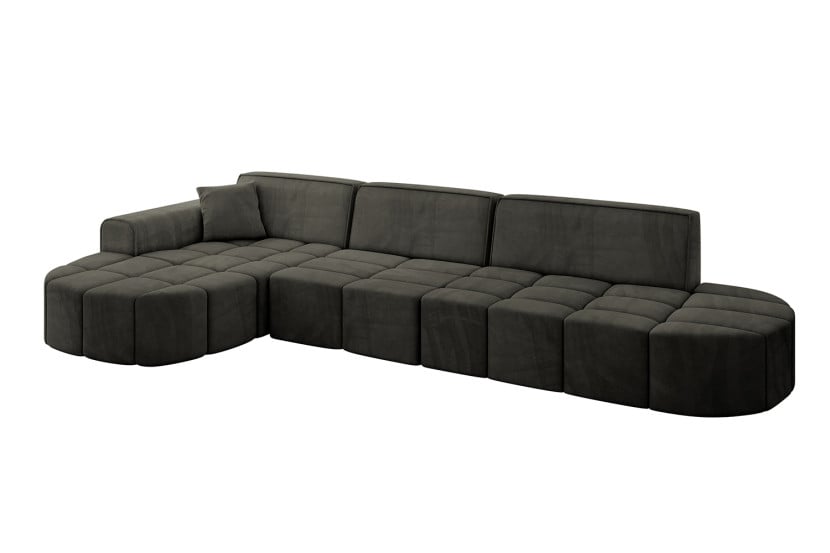 Narożnik lewostronny bez funkcji spania LIVO-L2 - 337x173x79,5 Czarny 796044