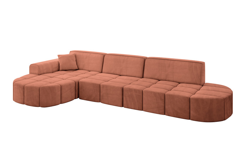 Narożnik lewostronny bez funkcji spania LIVO-L2 - 337x173x79,5 Morelowy 796170