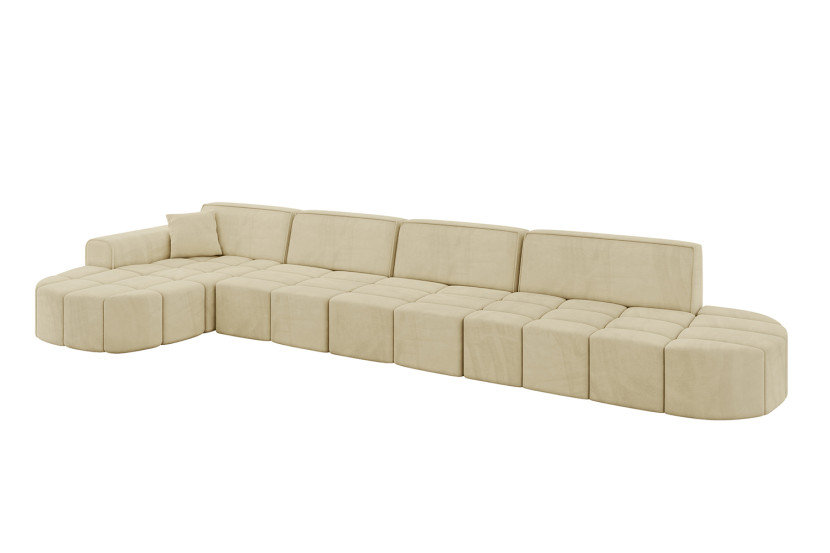 Narożnik lewostronny bez funkcji spania LIVO-L3 - 422x173x79,5 Beżowy 796106