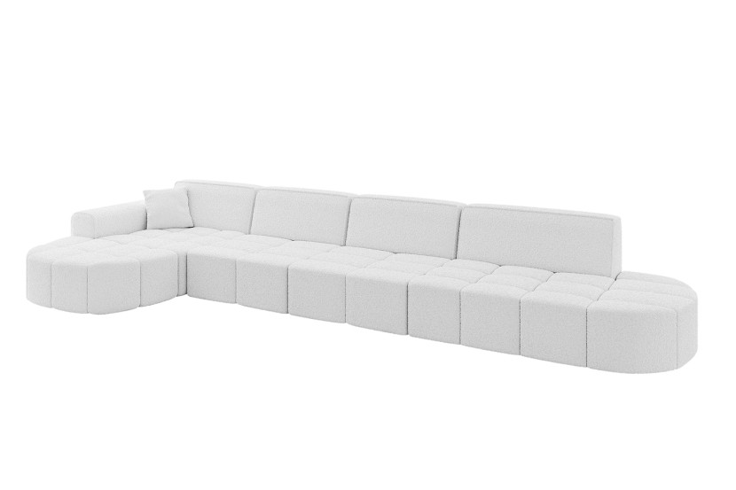 Narożnik lewostronny bez funkcji spania LIVO-L3 - 422x173x79,5 cm Biały 796035