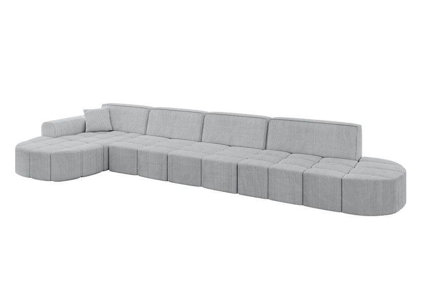 Narożnik lewostronny bez funkcji spania LIVO-L3 - 422x173x79,5 cm Szary 796088