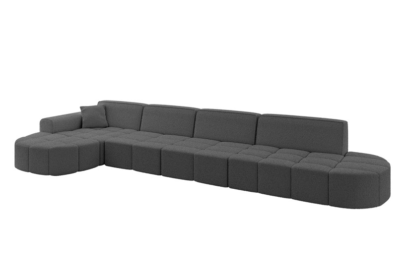 Narożnik lewostronny bez funkcji spania LIVO-L3 - 422x173x79,5 cm Szary 795960