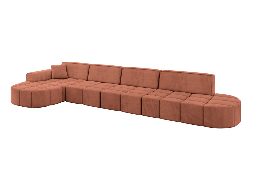 Narożnik lewostronny bez funkcji spania LIVO-L3 - 422x173x79,5 Morelowy 796069