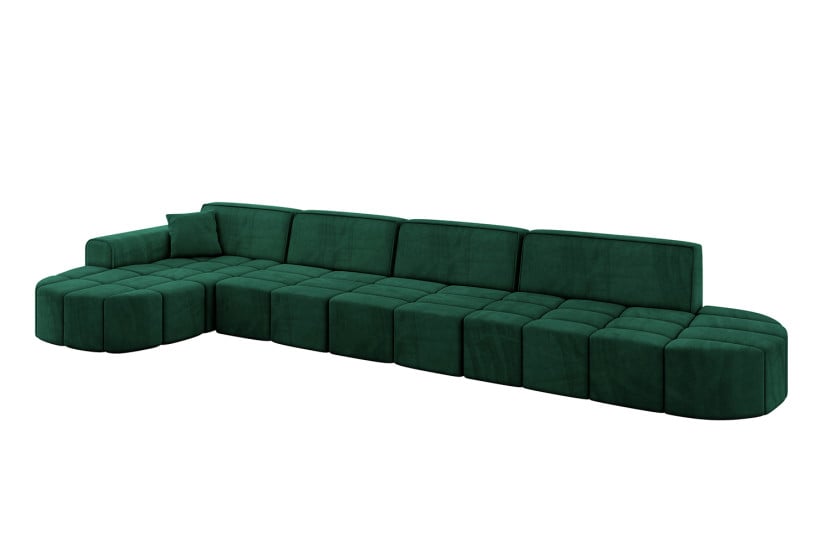Narożnik lewostronny bez funkcji spania LIVO-L3 - 422x173x79,5 Zielony 796084